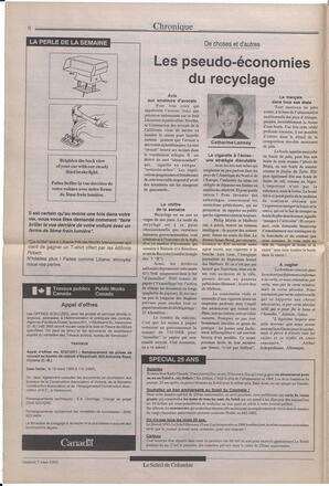 Le Soleil de Colombie, March 5, 1993, page 4