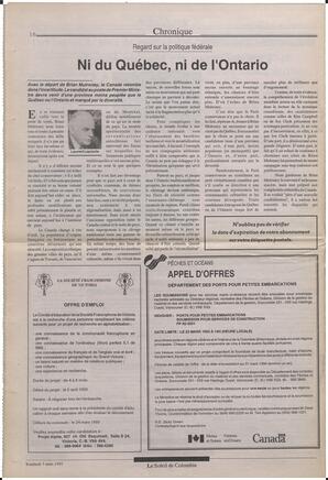 Le Soleil de Colombie, March 5, 1993, page 14