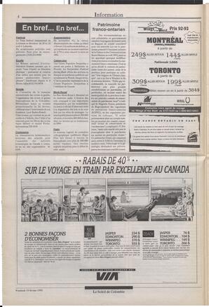 Le Soleil de Colombie, February 19, 1993, page 4