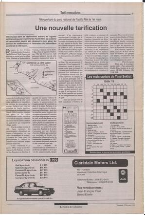 Le Soleil de Colombie, February 12, 1993, page 5