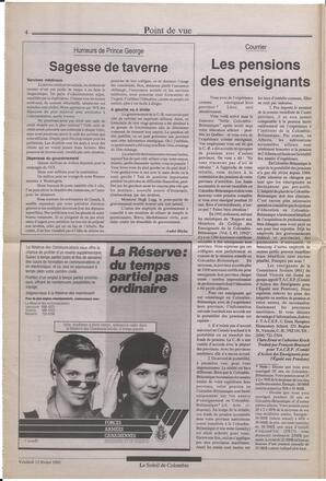 Le Soleil de Colombie, February 12, 1993, page 4