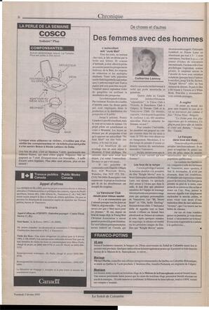 Le Soleil de Colombie, February 5, 1993, page 6