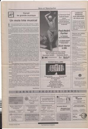 Le Soleil de Colombie, February 5, 1993, page 14