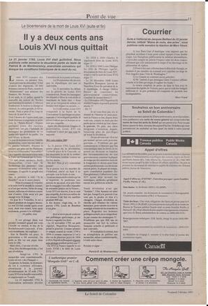 Le Soleil de Colombie, February 5, 1993, page 11