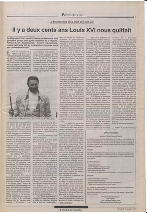 Le Soleil de Colombie, January 29, 1993, page 11