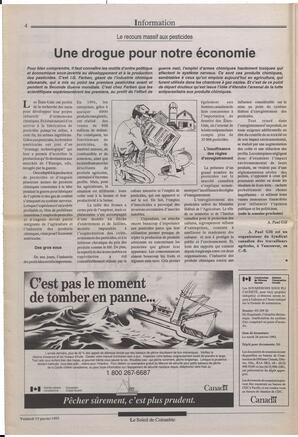 Le Soleil de Colombie, January 15, 1993, page 4