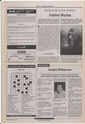 Le Soleil de Colombie, January 15, 1993, page 12