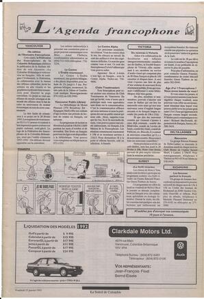 Le Soleil de Colombie, January 15, 1993, page 10