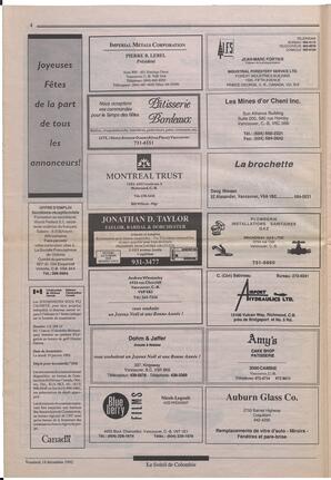 Le Soleil de Colombie, December 18, 1992, page 4