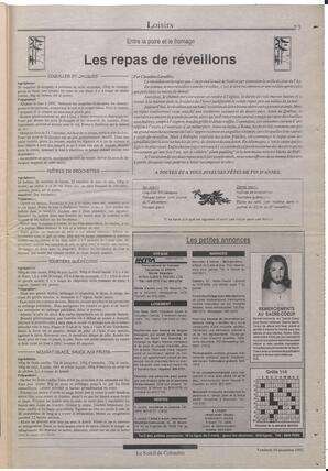 Le Soleil de Colombie, December 18, 1992, page 22