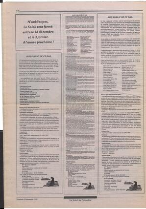 Le Soleil de Colombie, December 18, 1992, page 21