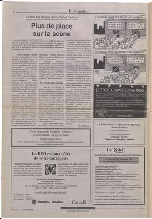 Le Soleil de Colombie, December 18, 1992, page 2