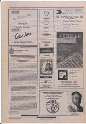 Le Soleil de Colombie, December 18, 1992, page 17