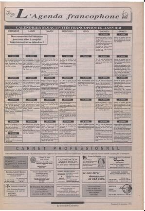 Le Soleil de Colombie, December 18, 1992, page 14