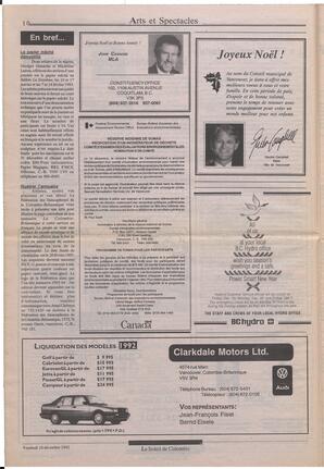 Le Soleil de Colombie, December 18, 1992, page 10