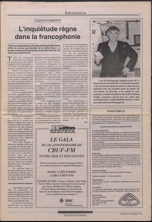 Le Soleil de Colombie, December 11, 1992, page 3