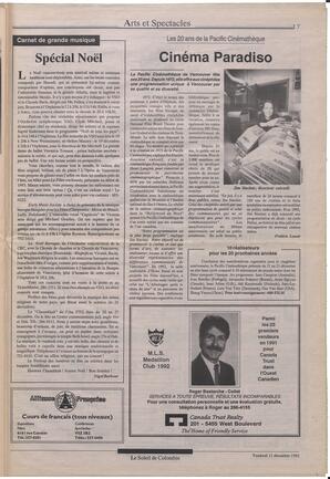 Le Soleil de Colombie, December 11, 1992, page 16