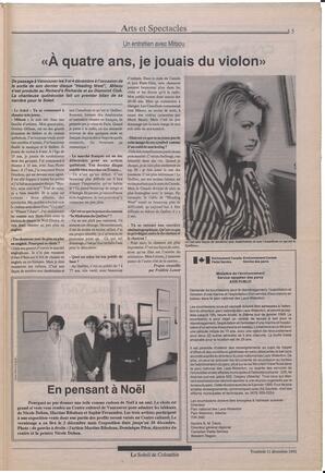 Le Soleil de Colombie, December 11, 1992, page 14