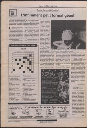 Le Soleil de Colombie, December 4, 1992, page 11