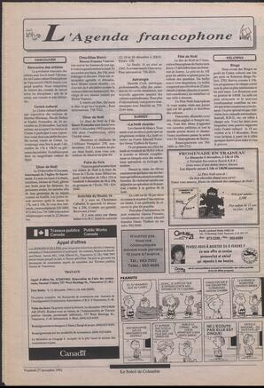 Le Soleil de Colombie, November 27, 1992, page 9