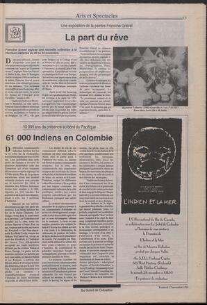 Le Soleil de Colombie, November 27, 1992, page 12