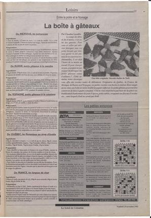 Le Soleil de Colombie, November 20, 1992, page 15