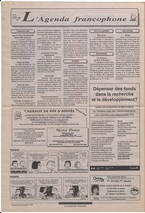 Le Soleil de Colombie, November 20, 1992, page 10