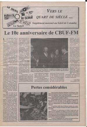 Le Soleil de Colombie, October 30, 1992, page 9