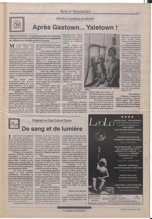 Le Soleil de Colombie, October 30, 1992, page 16