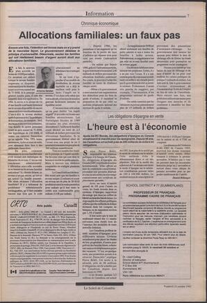Le Soleil de Colombie, October 23, 1992, page 7