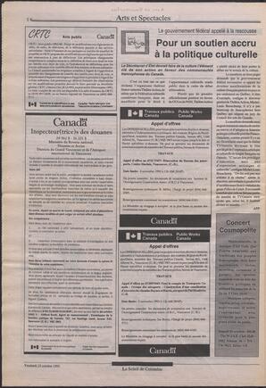 Le Soleil de Colombie, October 23, 1992, page 16