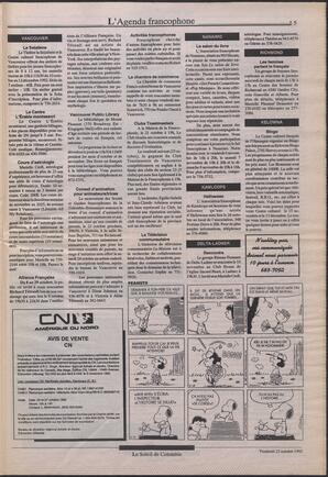 Le Soleil de Colombie, October 23, 1992, page 15