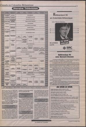 Le Soleil de Colombie, October 23, 1992, page 13