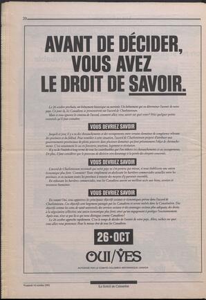 Le Soleil de Colombie, October 16, 1992, page 20