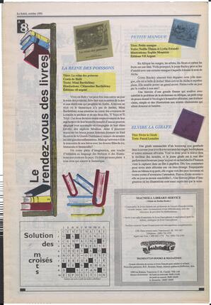 Le Soleil de Colombie, October 9, 1992, page 27