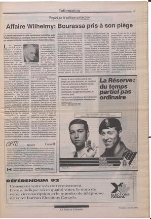 Le Soleil de Colombie, October 2, 1992, page 5