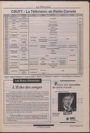Le Soleil de Colombie, September 25, 1992, page 7