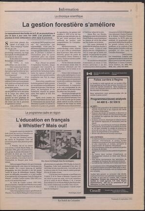 Le Soleil de Colombie, September 25, 1992, page 5
