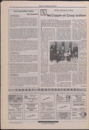 Le Soleil de Colombie, September 25, 1992, page 17