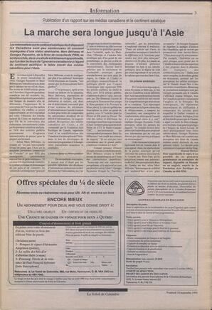 Le Soleil de Colombie, September 18, 1992, page 3