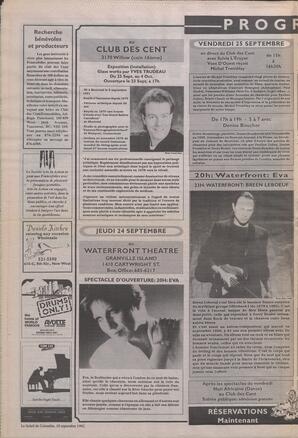 Le Soleil de Colombie, September 18, 1992, page 12