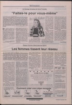 Le Soleil de Colombie, September 11, 1992, page 5