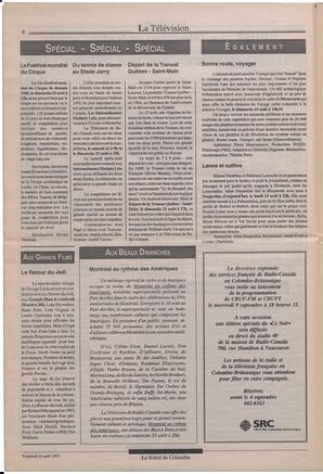 Le Soleil de Colombie, August 21, 1992, page 8