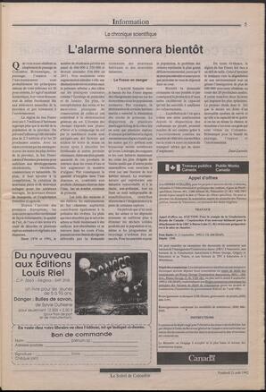 Le Soleil de Colombie, August 21, 1992, page 5