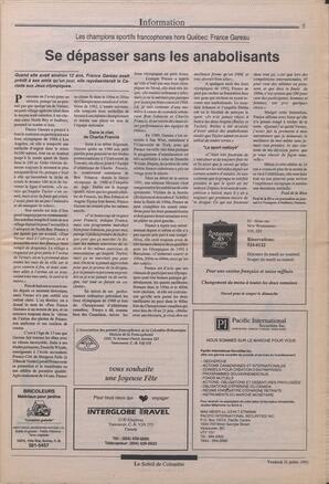 Le Soleil de Colombie, July 31, 1992, page 5