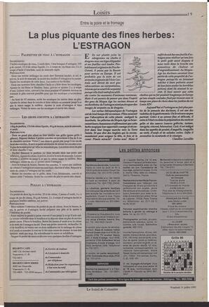 Le Soleil de Colombie, July 31, 1992, page 18