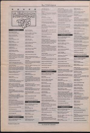 Le Soleil de Colombie, July 31, 1992, page 13