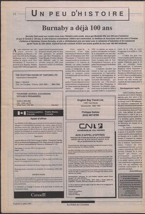 Le Soleil de Colombie, July 31, 1992, page 11