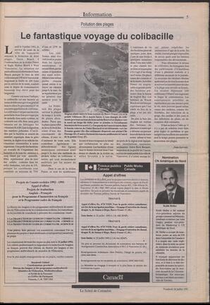 Le Soleil de Colombie, July 24, 1992, page 5