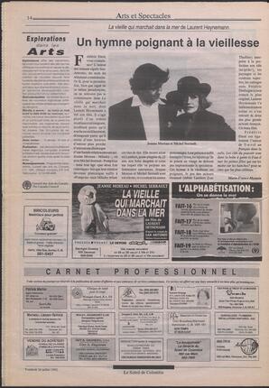 Le Soleil de Colombie, July 24, 1992, page 14